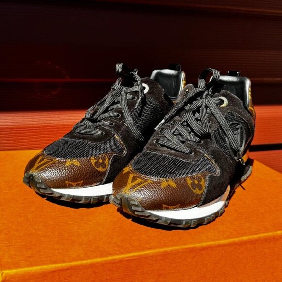 Women's Run Away Sneakers Mesh with Monogram Canvas and Suede - Picture 8 of 8